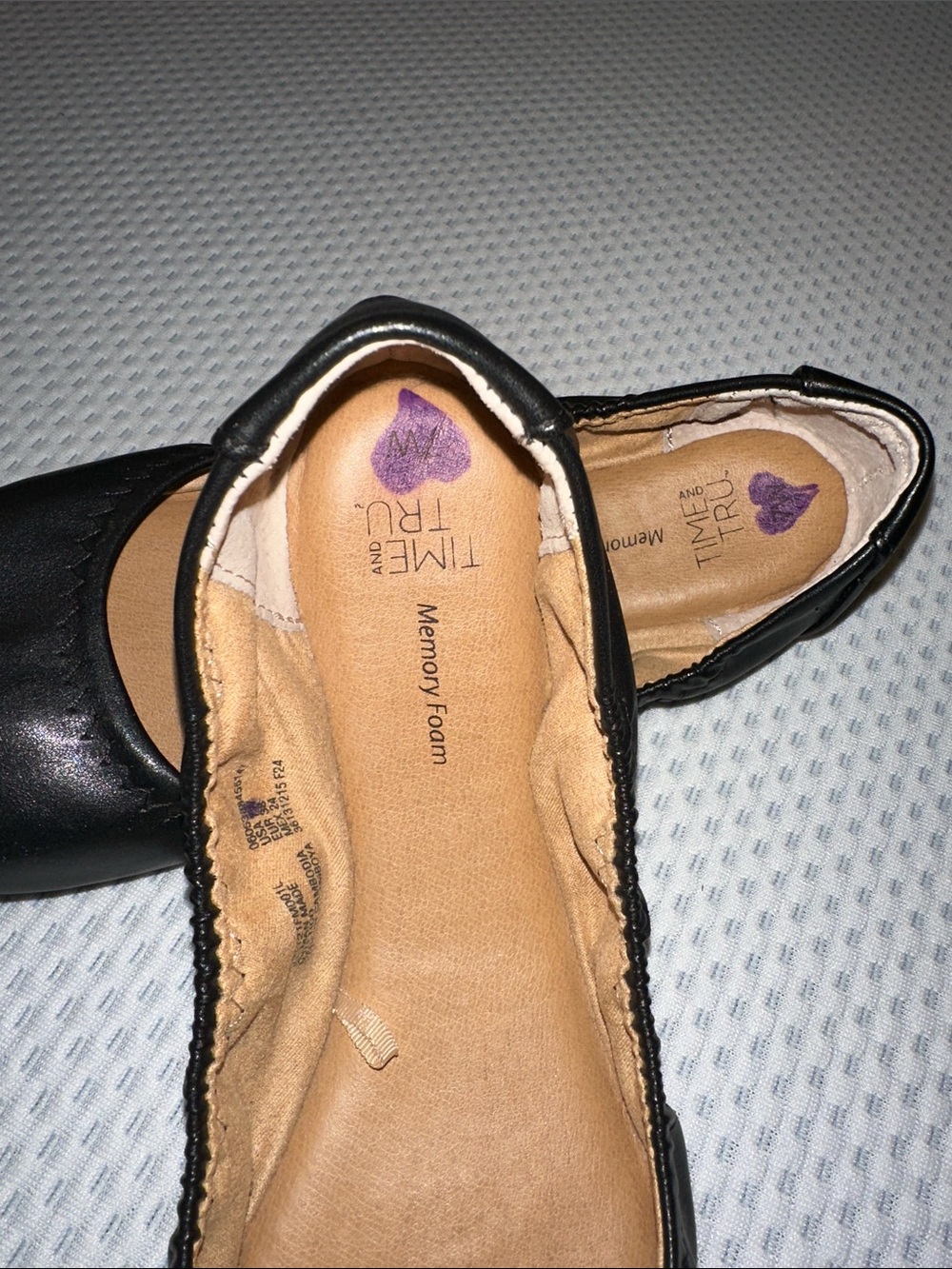 7W Women's Black Slip-On Ballet Flats - Comfortable Everyday Shoes - Picture 2 of 5